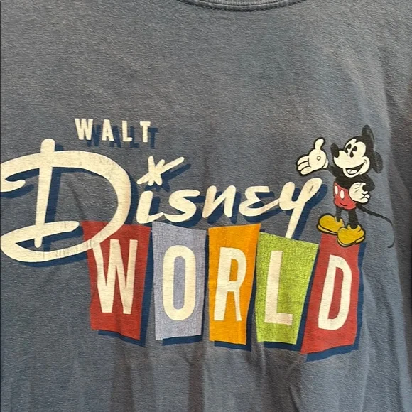 Disney Blue Graphic Tee with Mickey Mouse - Picture 2 of 3